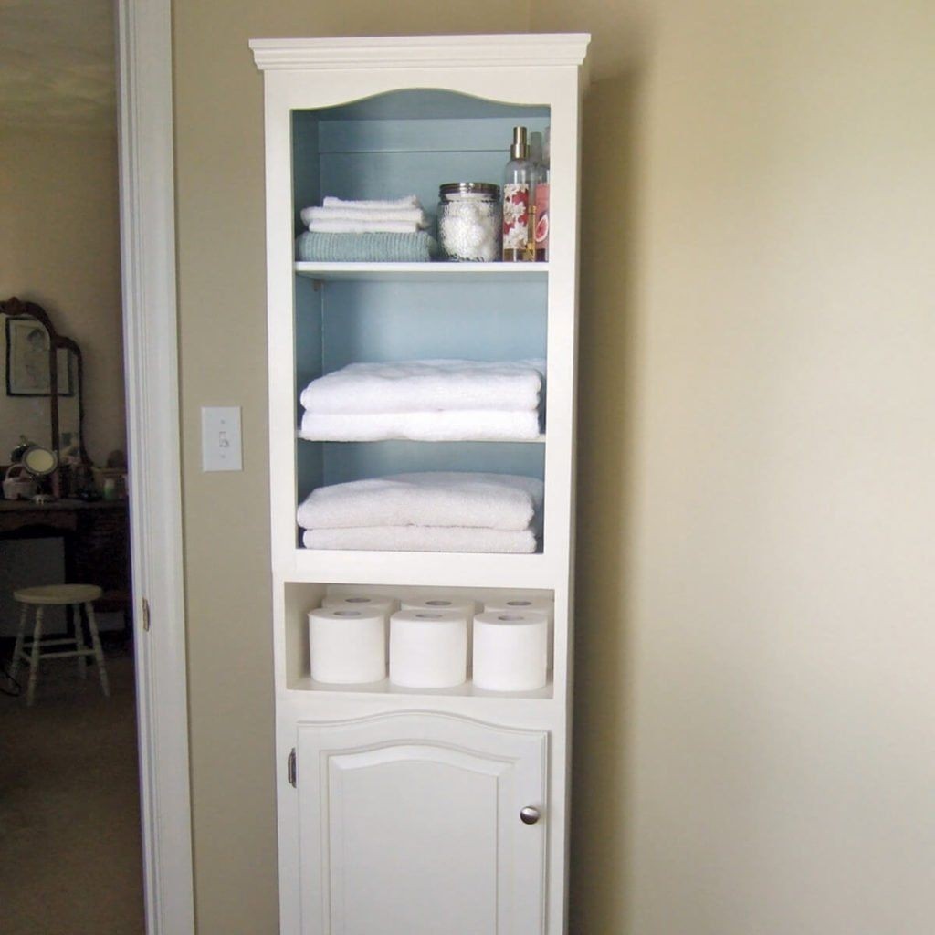 bathroom towel storage cabinet