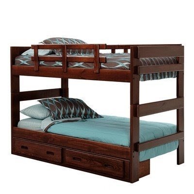Twin over Twin Standard Bunk Bed with Underbed Storage