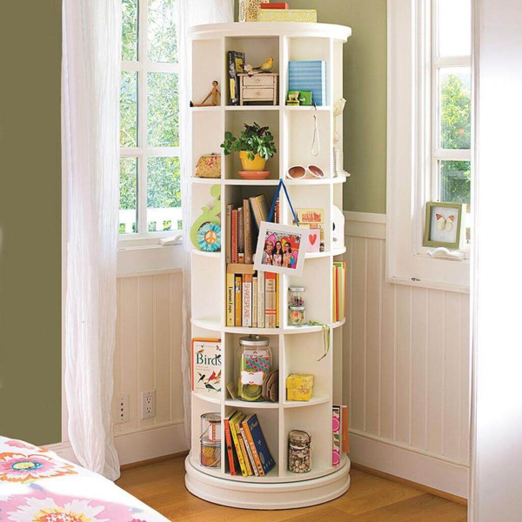 girls white bookshelf