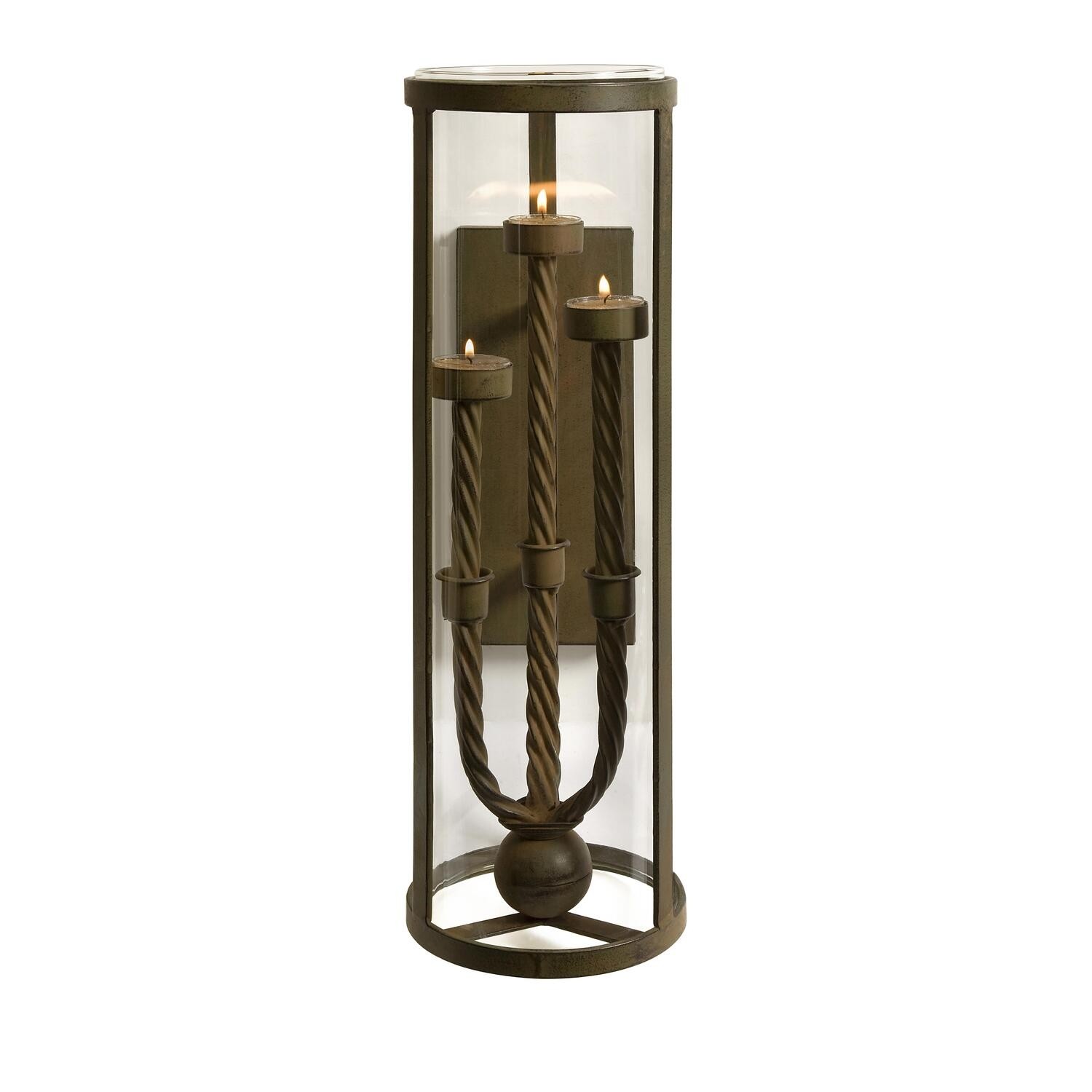 Wrought iron hurricane candle holders 4