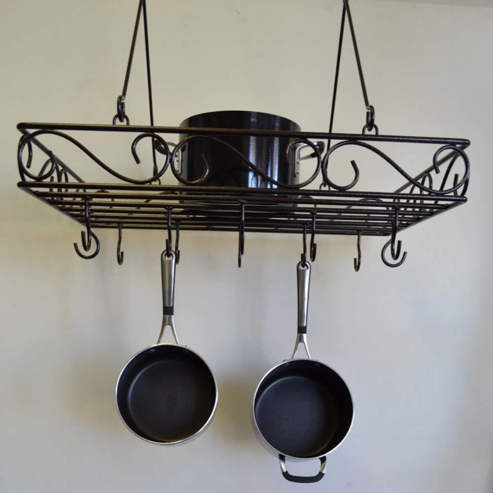 Wrought iron pot rack hooks 4