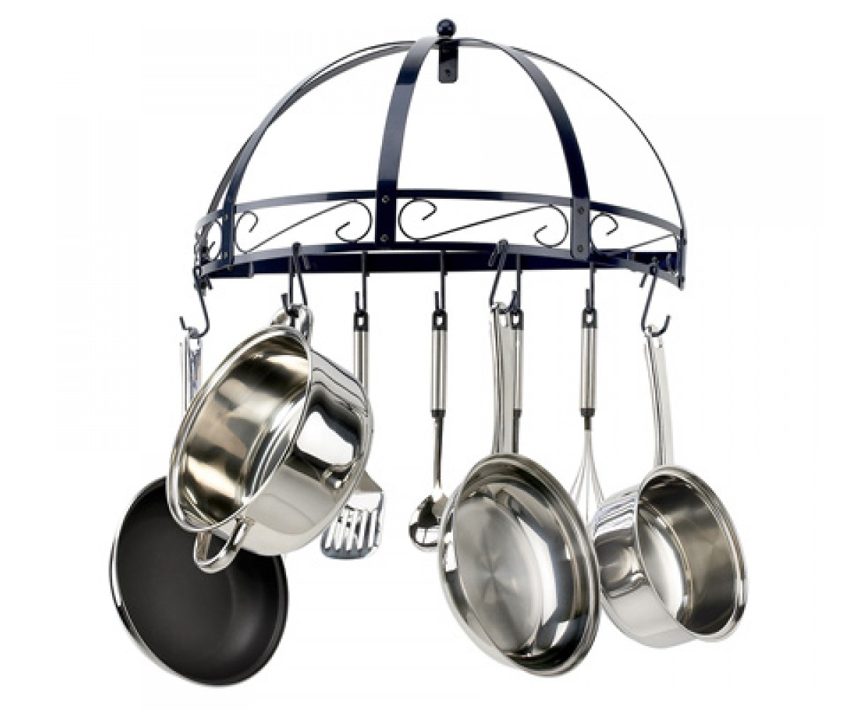 https://foter.com/photos/263/wrought-iron-wall-mount-half-round-pot-rack-kitchen-pans-hooks-hanger-hanging.jpg