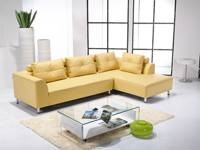 Yellow leather sofa modern