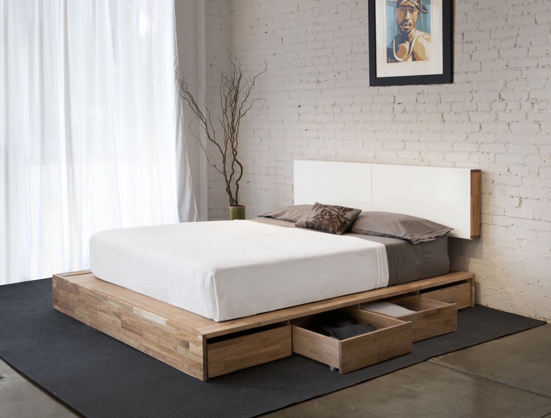 Japanese bed deals frame with storage