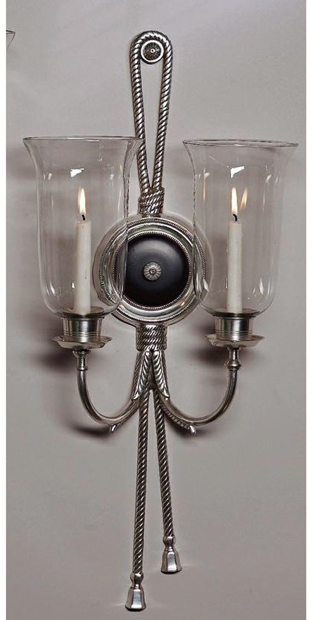 Brass candle sconces wall