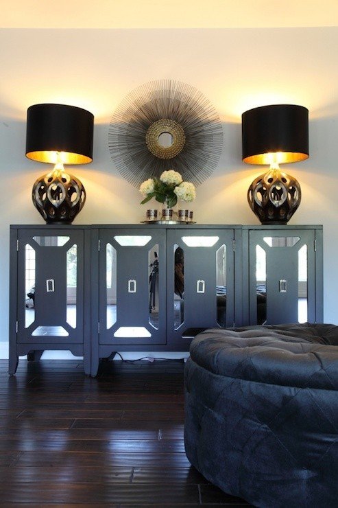 Buffet lamps with black shades 22