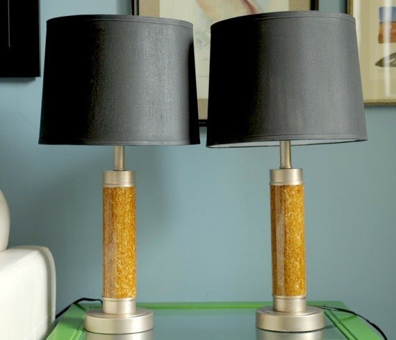 Buffet lamps with black shades 32