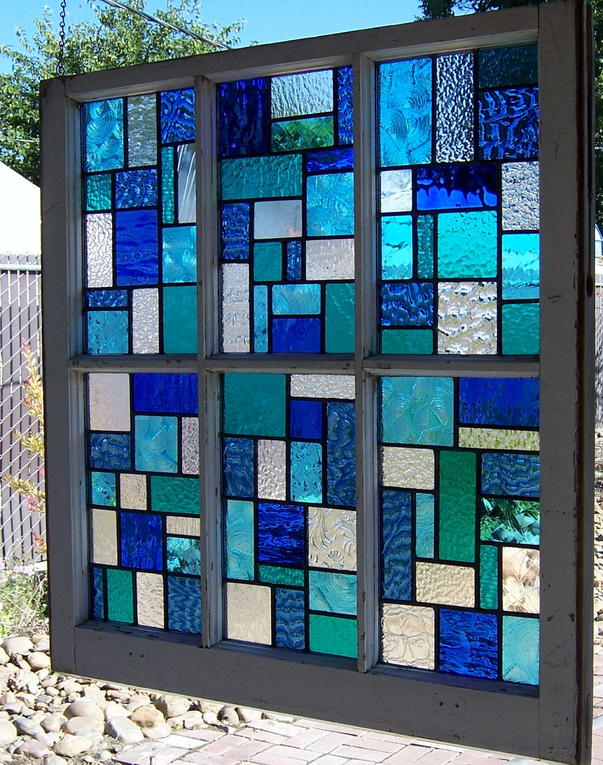 stained plexiglass panels