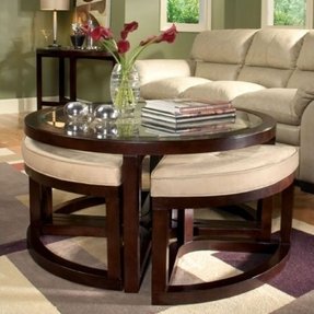 Coffee Table With 4 Storage Ottomans - Ideas on Foter