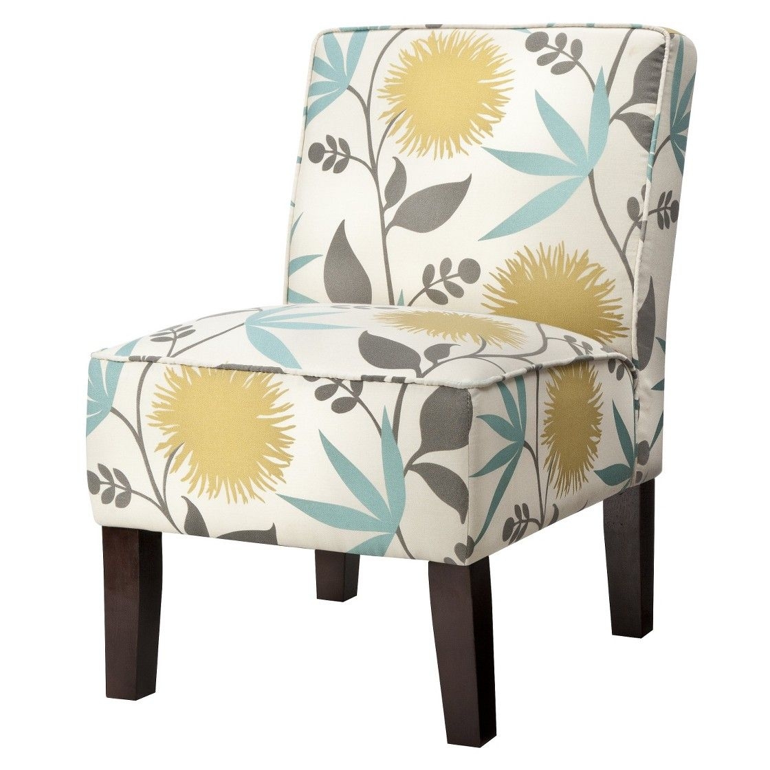 Yellow floral accent discount chair