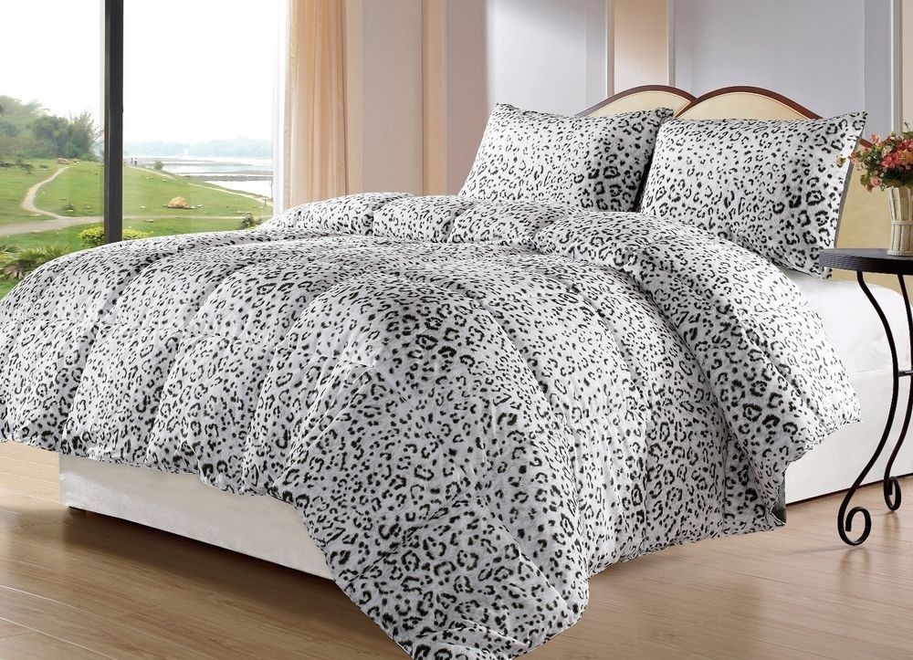 Leopard Print Bedding Set 2 People Double Bed Duvet Cover Animals Comf -  GBH - Linen