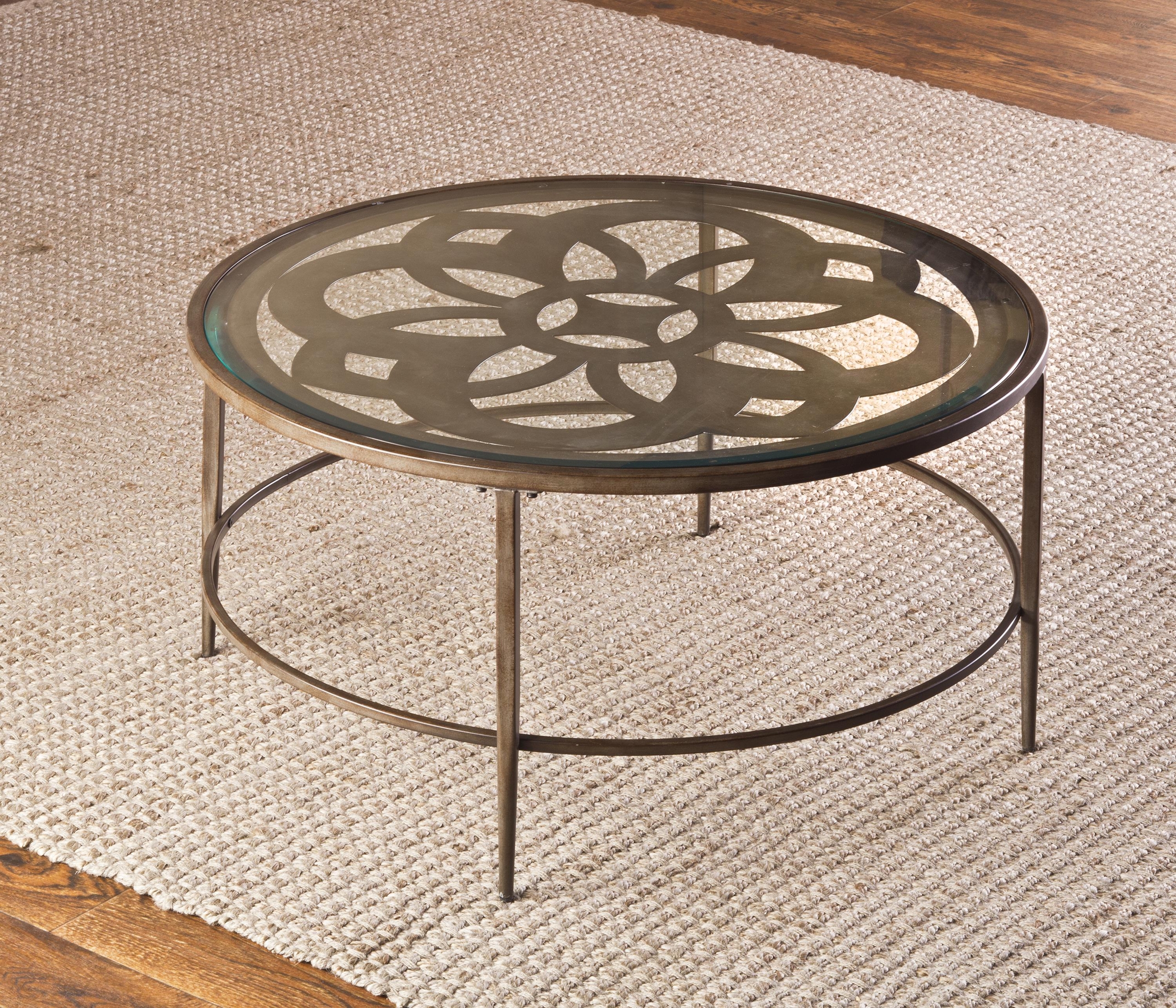Glass top coffee tables with metal base