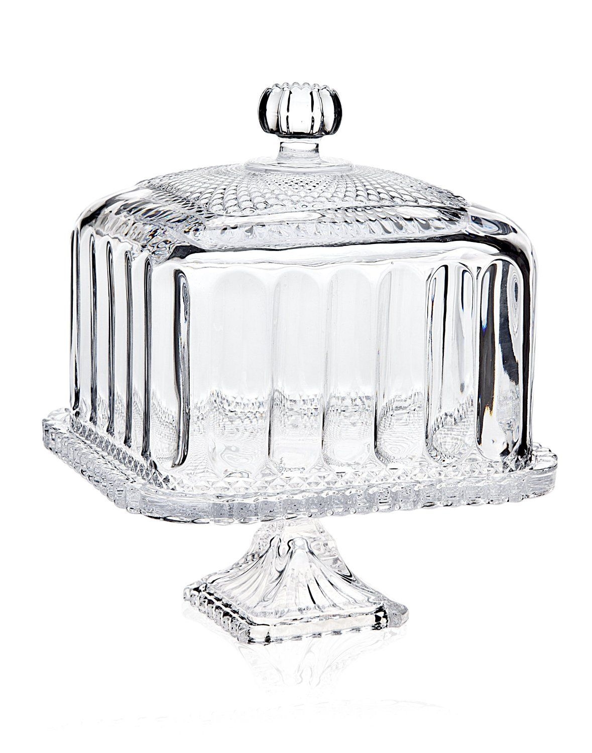 High tea belmont crystal domed cake plate