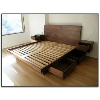 Featured image of post Wood Platform Bed Frame King Plans / King bed headboard with frame wood carving, mounted wall art, brown color, upcycled teak wood, beach cottage bedroom decoration.