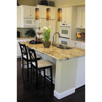 Kitchen island breakfast bar granite