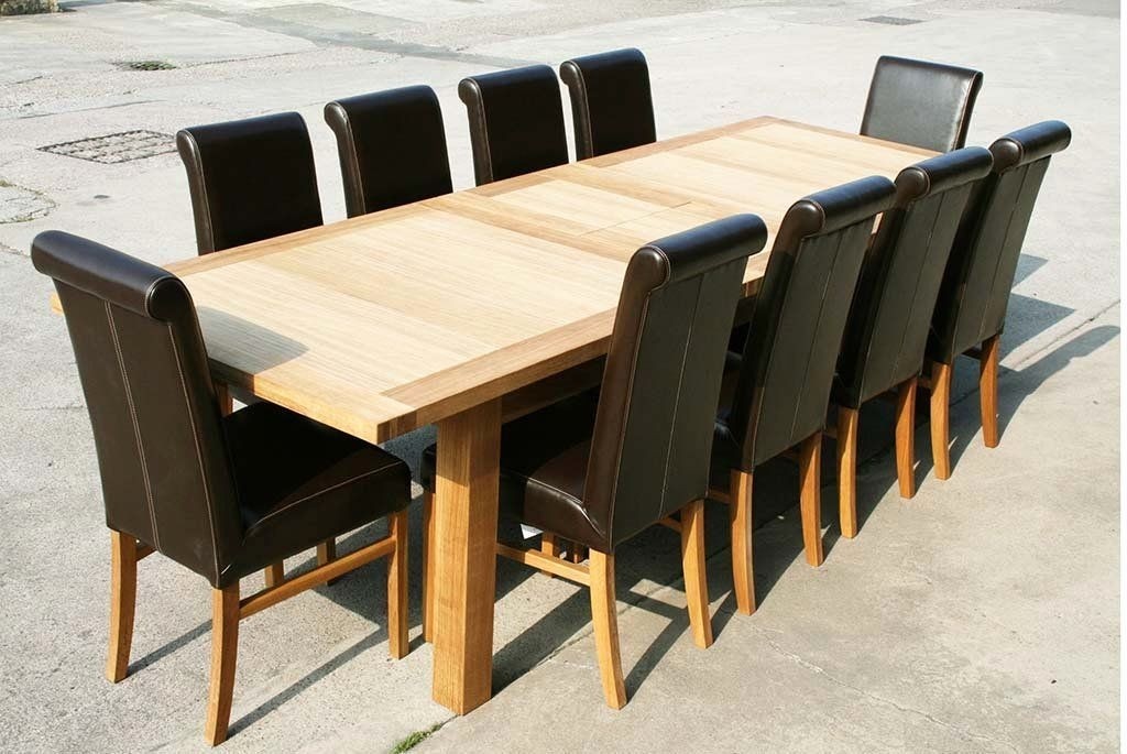 10 Seat Dining Room Table Size