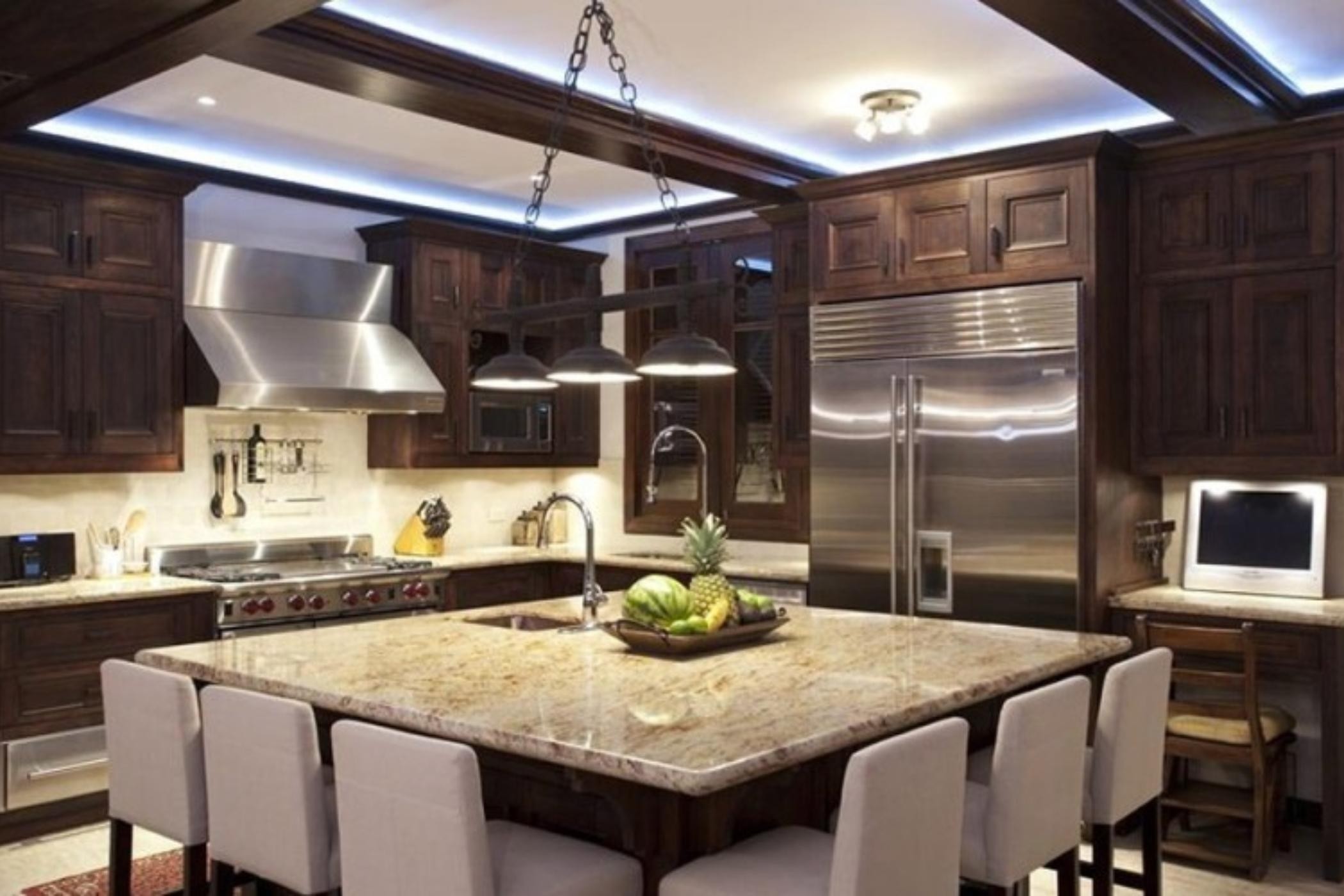 Huge kitchen island online with seating