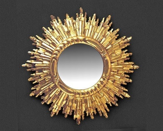Large sunburst mirror made in vienna