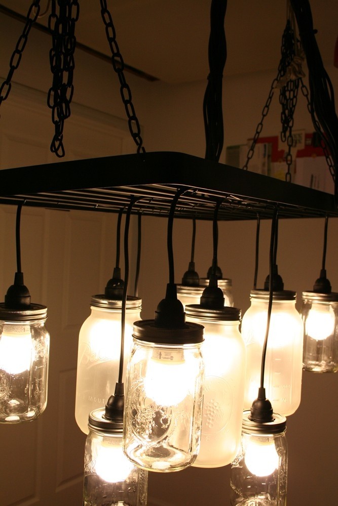 Lighted hanging pot rack