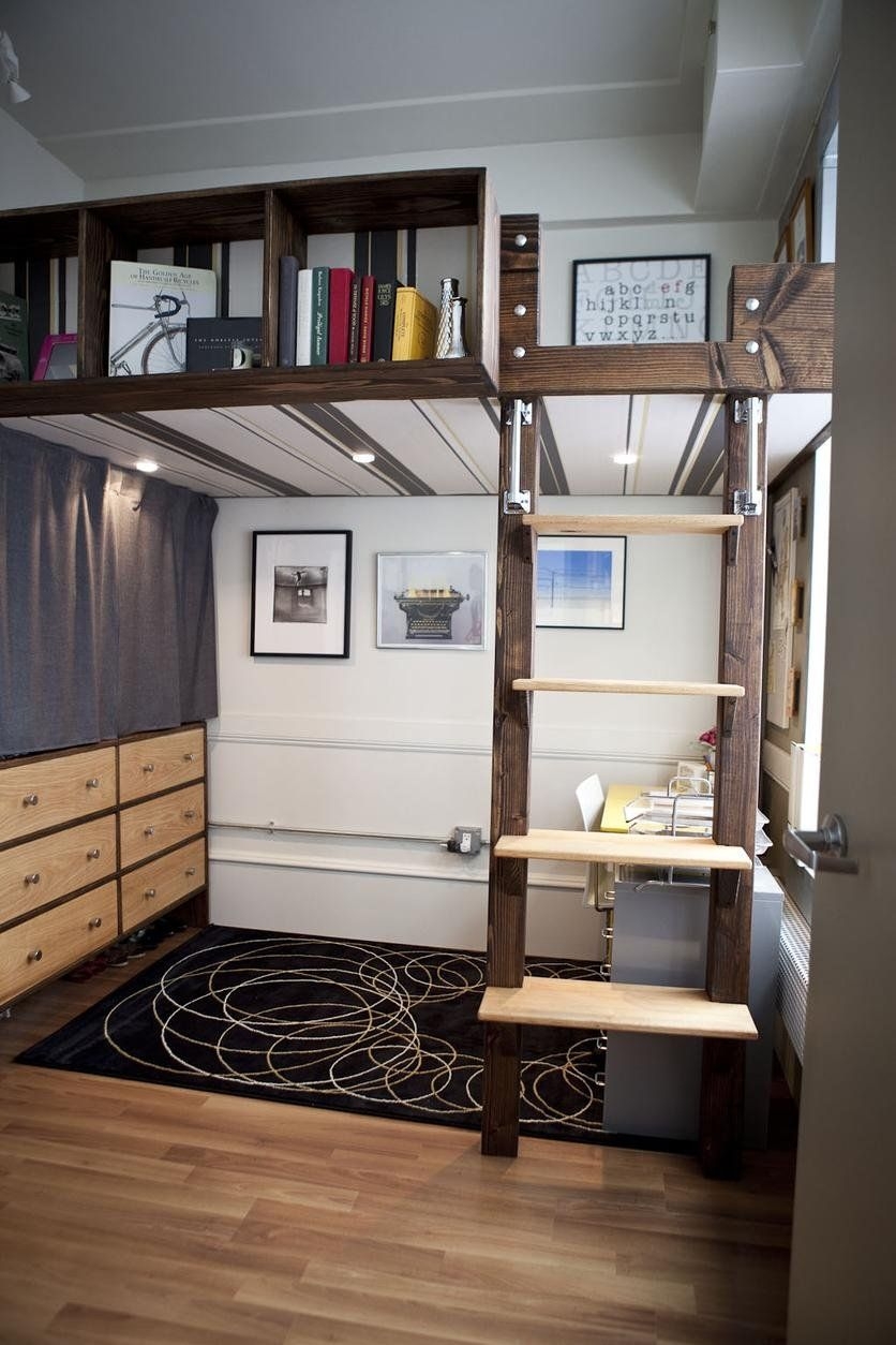Loft bed with shelves 1