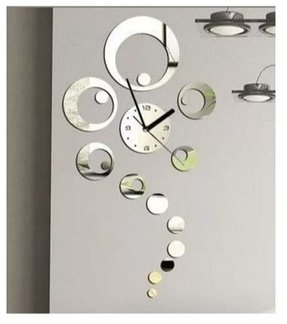 Decorative Wall Clocks Foter Mirrored Ring Decorative Wall Clock Modern Design Decor Living Room Watches Silver
