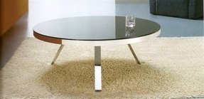 Round Chrome Coffee Table - Foter