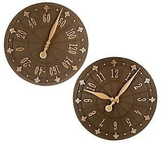 Decorative Outdoor Clock And Thermometer Set - VisualHunt