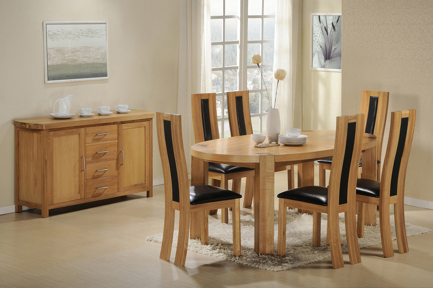 Oval dining table for 6 18