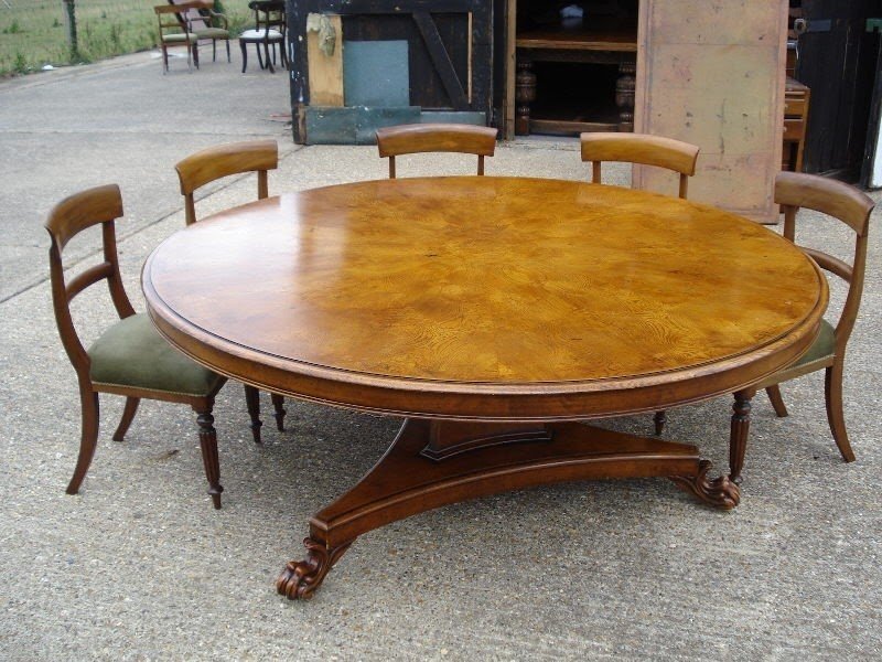 Extra large round best sale dining table seats 10