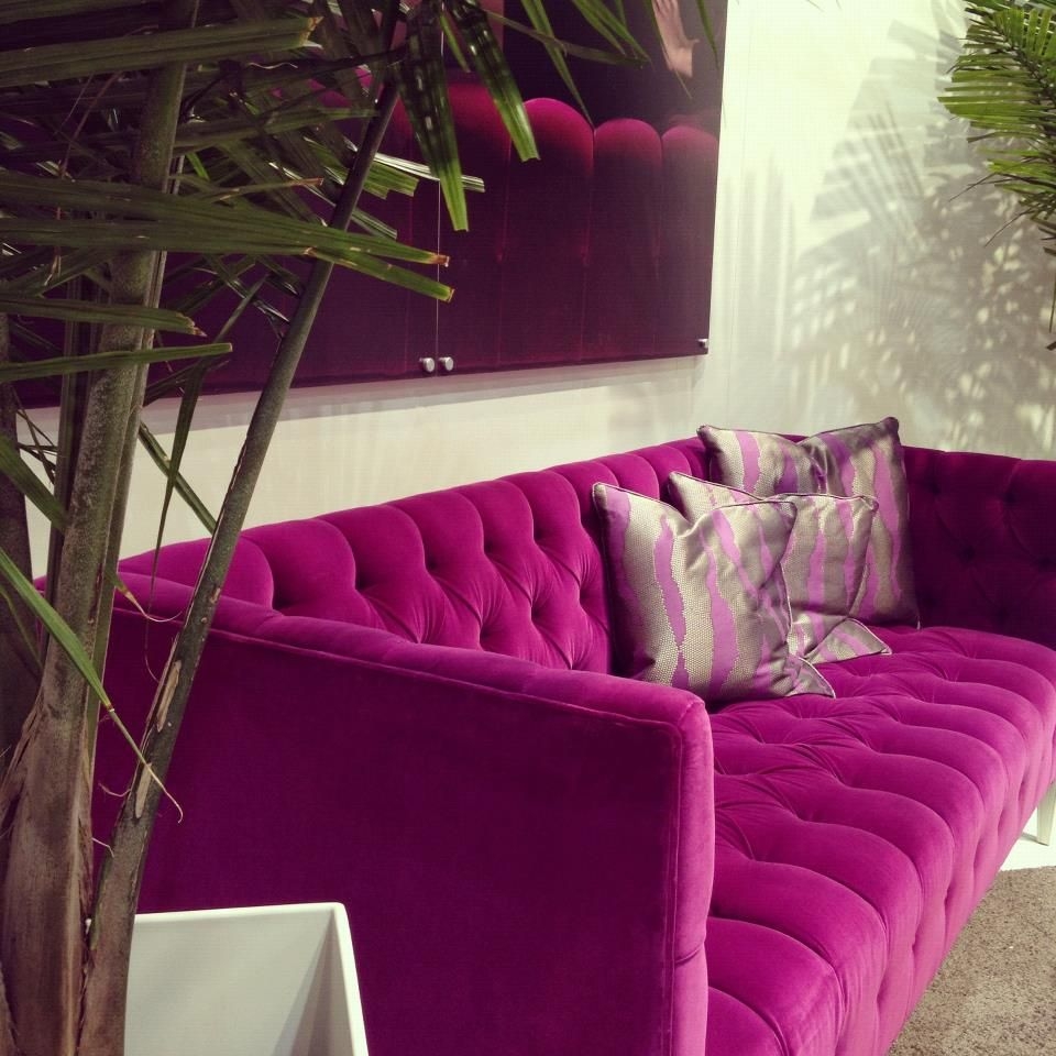 Pink tufted sofa 1