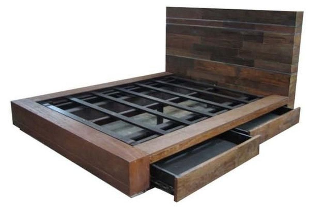 Platform bed full size with drawers