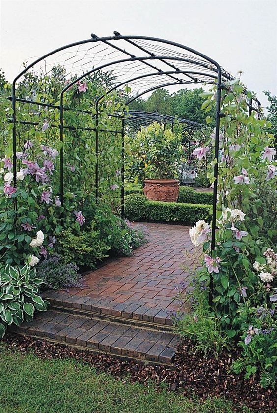 metal garden arch trellis