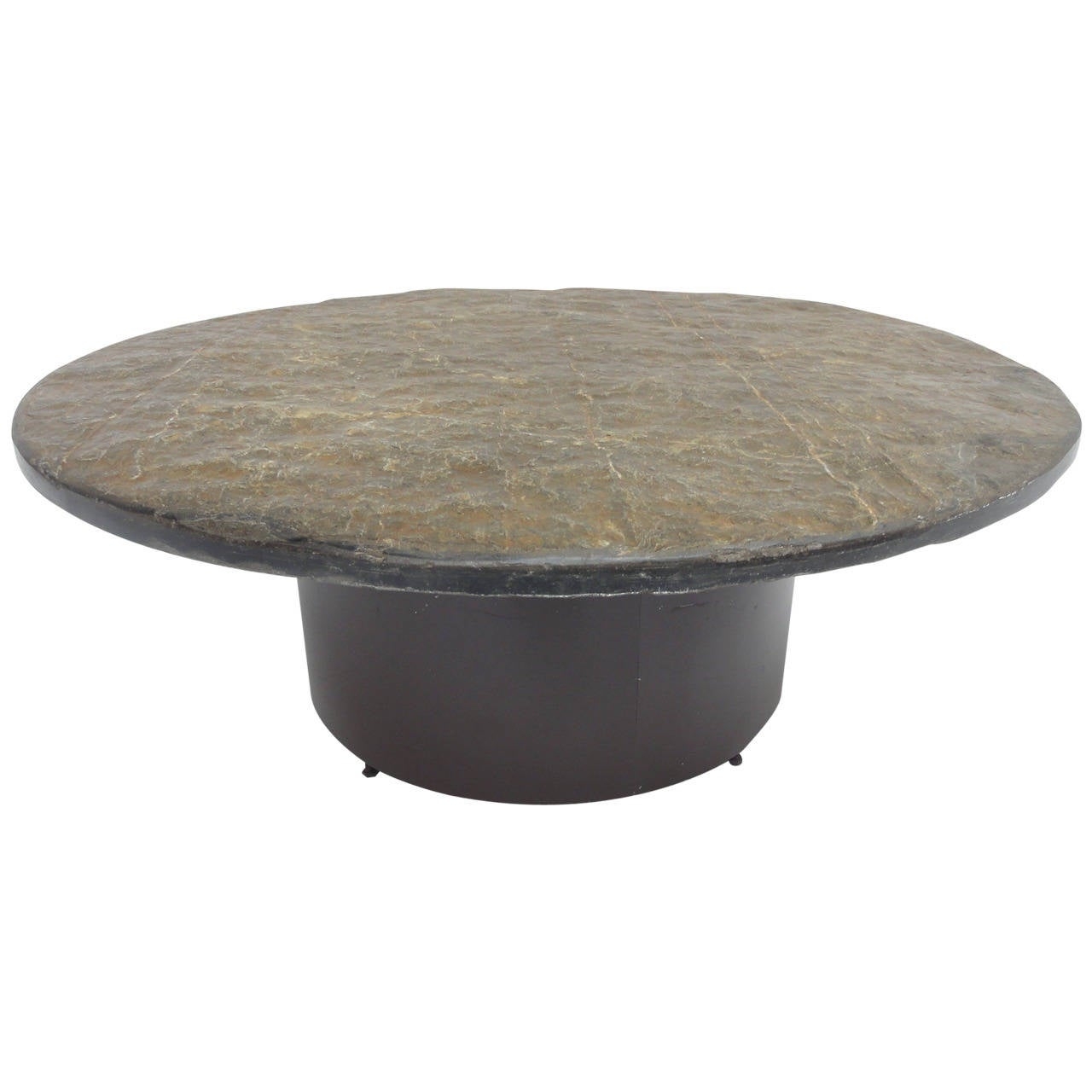 Round slate coffee table 1