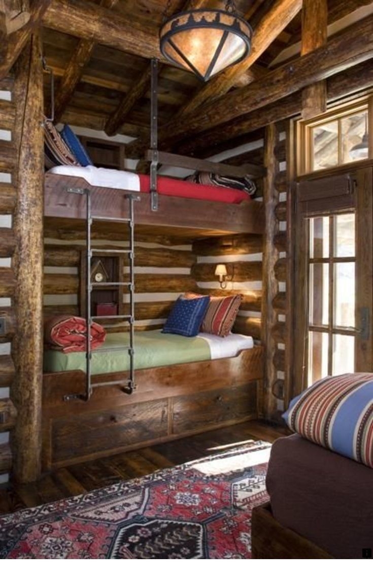 rustic built in bunk beds