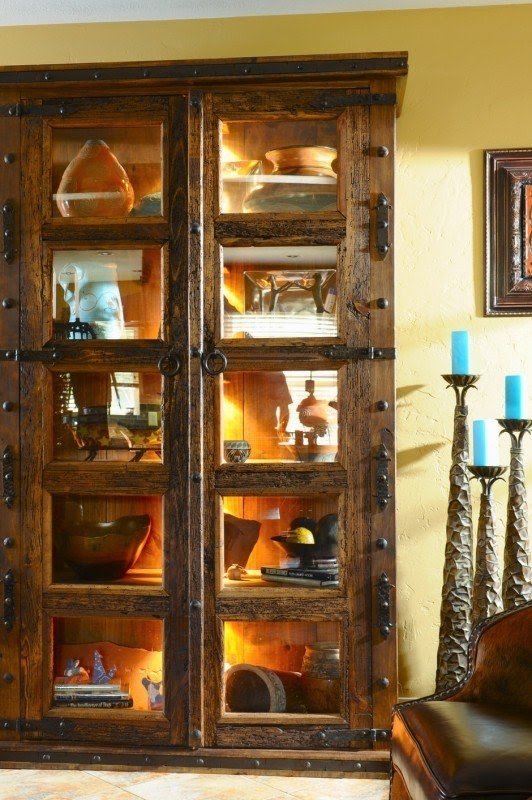 Rustic curio cabinets