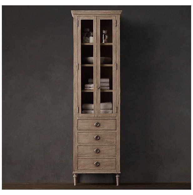 Shallow cabinet with doors