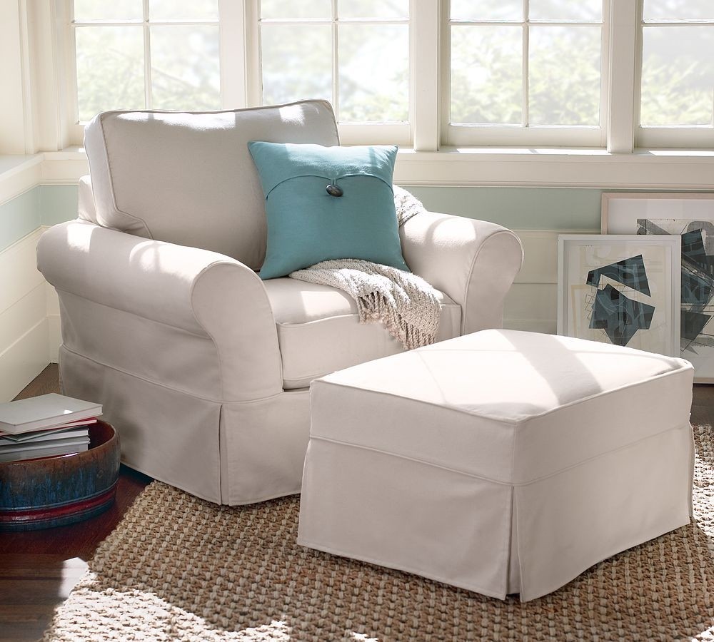 matching chair and ottoman slipcovers