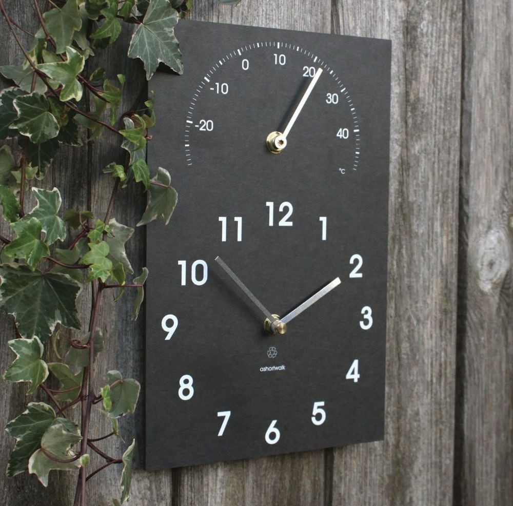 Solar powered outdoor clock