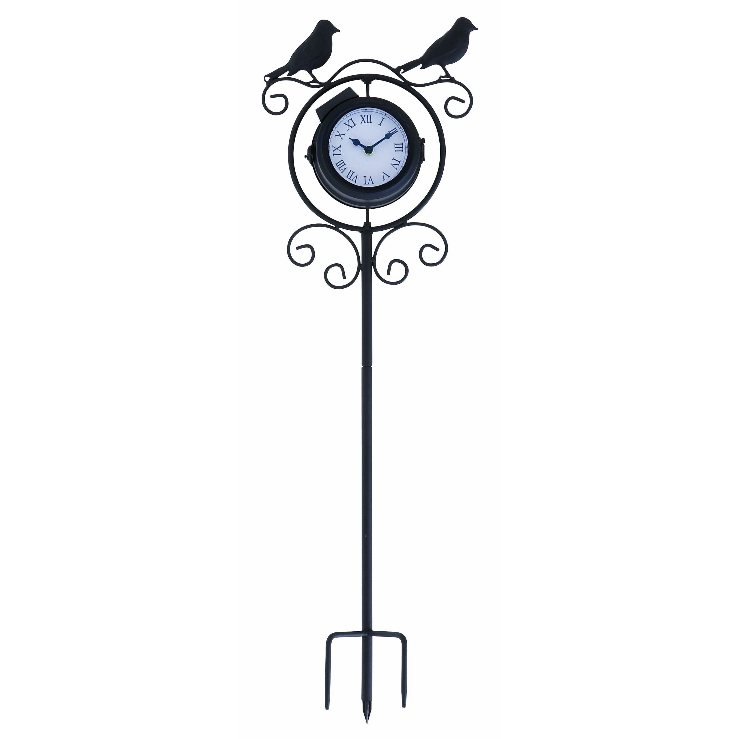 Classic Outdoor/Indoor Design with Large Bickerton Wall Clock and Thermometer 