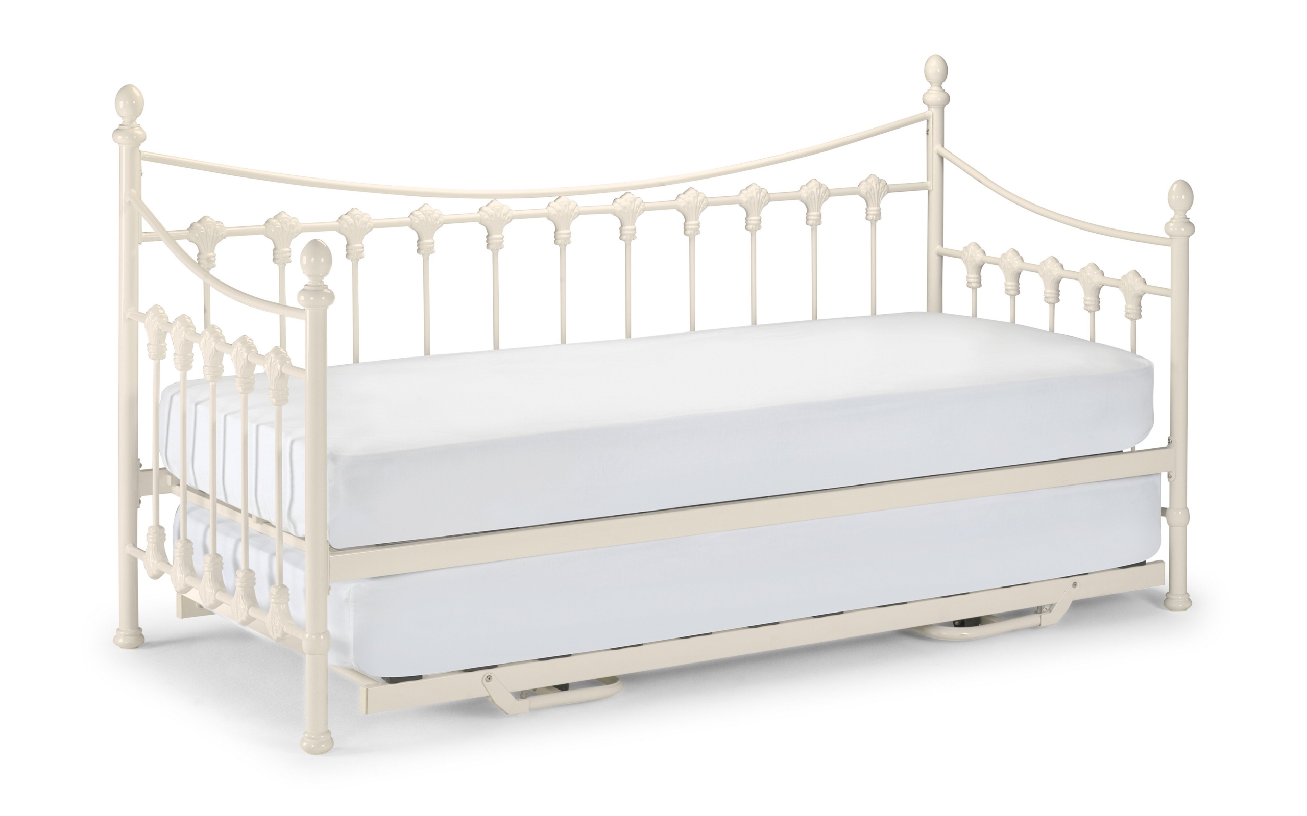 Versailles metal day bed with or without trundle and mattresses