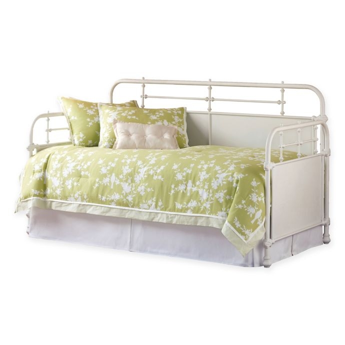 White metal day bed