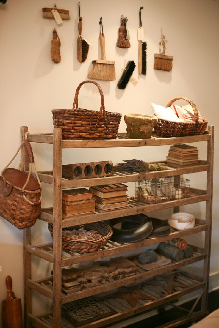 Wooden bakers rack
