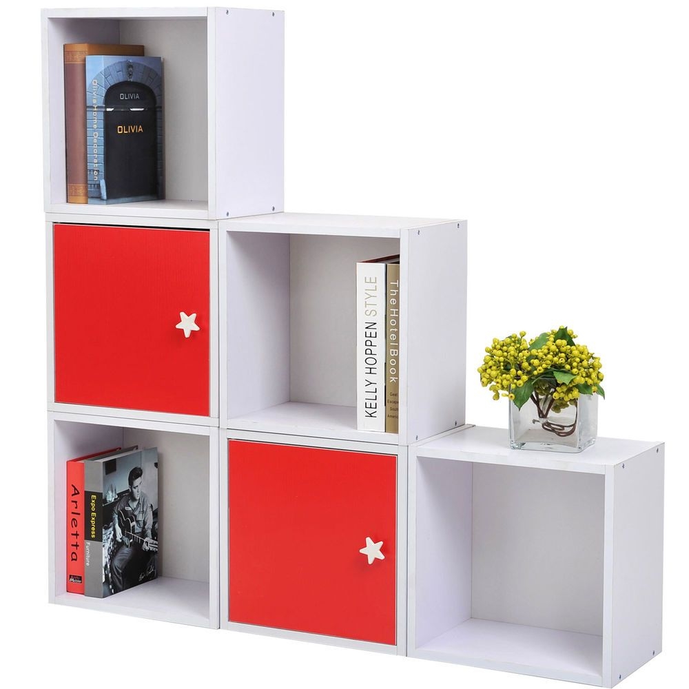Wooden cube bookcase 22