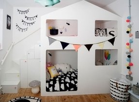 White Loft Bed With Stairs - Foter