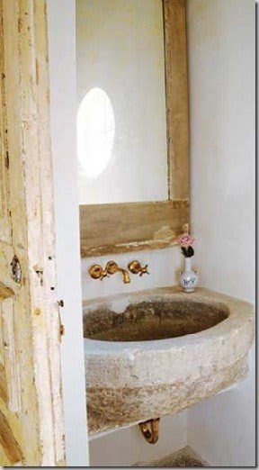 Antique brass sink
