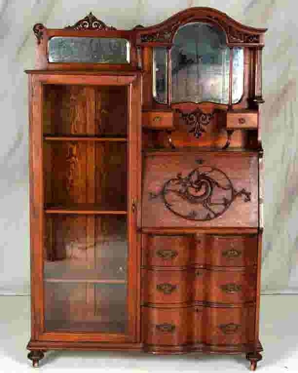 Antique secretary desk with bookcase