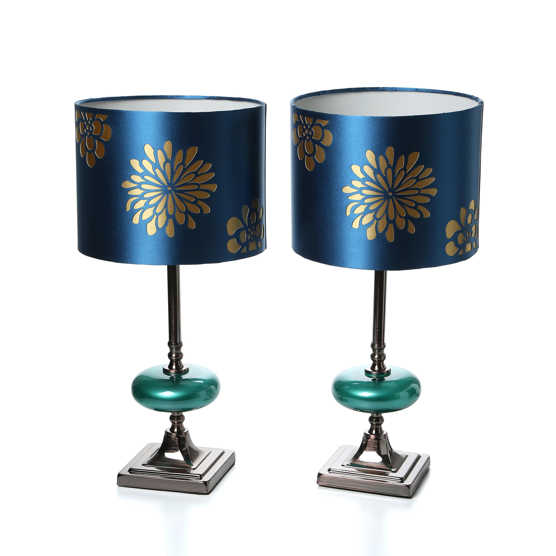 Braxton 19" H Table Lamp with Drum Shade (Set of 2)