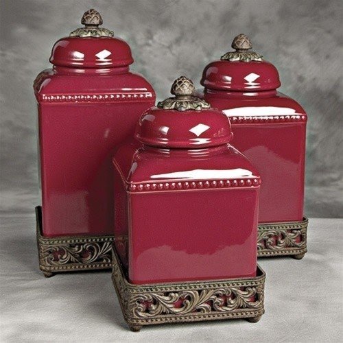 Ceramic kitchen canisters sets 1