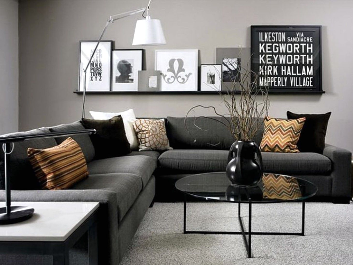 Slate gray deals sectional couch