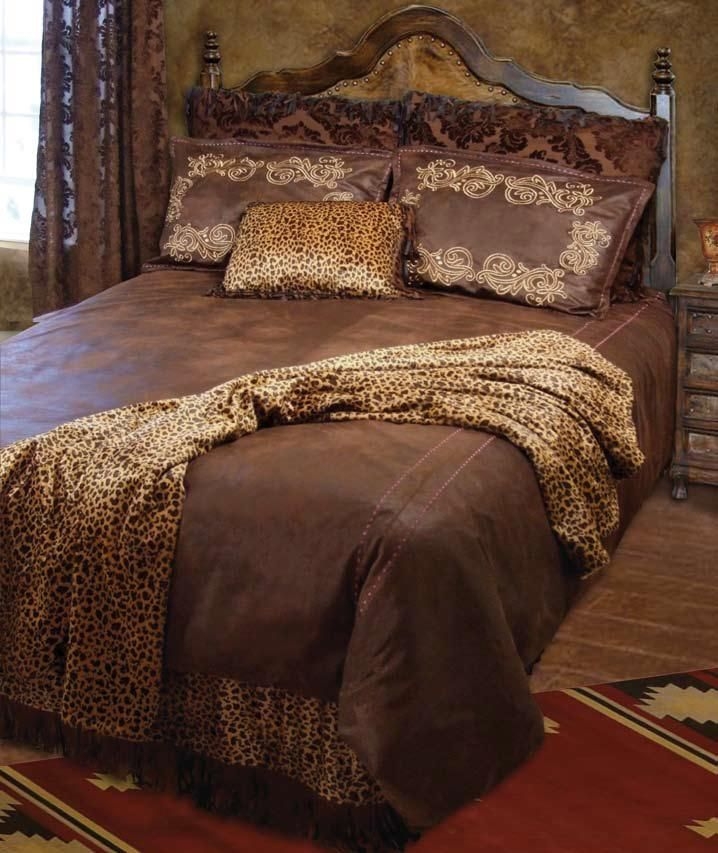 Cheetah print queen comforter set